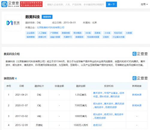 數(shù)美科技獲1.35億美元D輪融資，騰訊領(lǐng)投助力在線業(yè)務(wù)風(fēng)控與動(dòng)畫(huà)設(shè)計(jì)領(lǐng)域創(chuàng)新